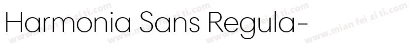 Harmonia Sans Regula字体转换